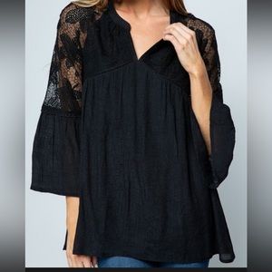 Baevely bell sleeve babydoll top
